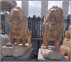 風水銅獅子雕塑