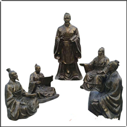 圣人孔子講學銅像