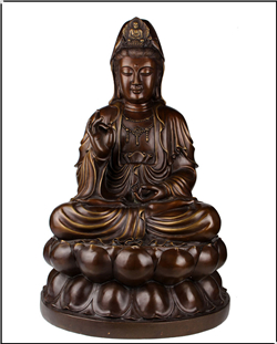 純銅觀音菩薩擺件 純銅觀音菩薩擺件
