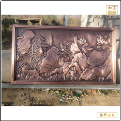 大型荷花景觀銅浮雕壁畫(huà)