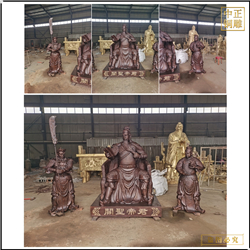 鑄銅坐關(guān)公銅雕?