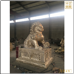 貼金故宮銅獅子 貼金故宮銅獅子