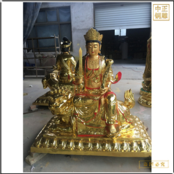黃銅文殊普賢菩薩佛像 黃銅文殊普賢菩薩佛像
