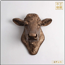 牛頭墻體掛件雕塑 牛頭墻體掛件雕塑