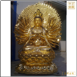 黃銅千手觀音佛像 黃銅千手觀音佛像