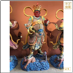 四大天王佛像一套純銅擺件 四大天王佛像一套純銅擺件