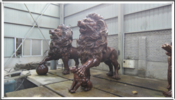 大門(mén)口銅獅子雕塑 大門(mén)口銅獅子雕塑