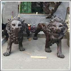 銅雕獻錢獅 銅雕獻錢獅